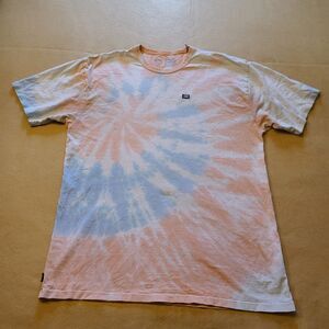 Vans Tie Dye T-shirt Classic Fit XL Peach/Blue Skateboard Clothing